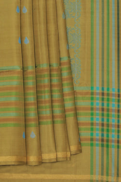 Collection of South Silk Heena Green Saree in a gallery layout