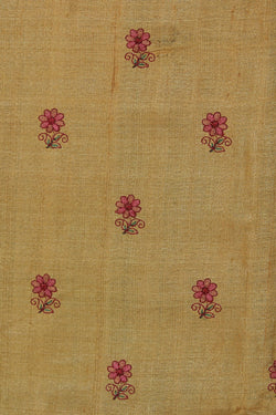 Image of Tussar Silk Mustard Saree