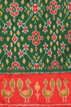 Collection of Pochampally Ikat Silk Pavada Unstitched Set in a gallery layout