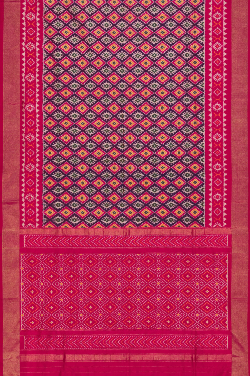 Collection of Pochampally Silk Ikat Saree in a gallery layout