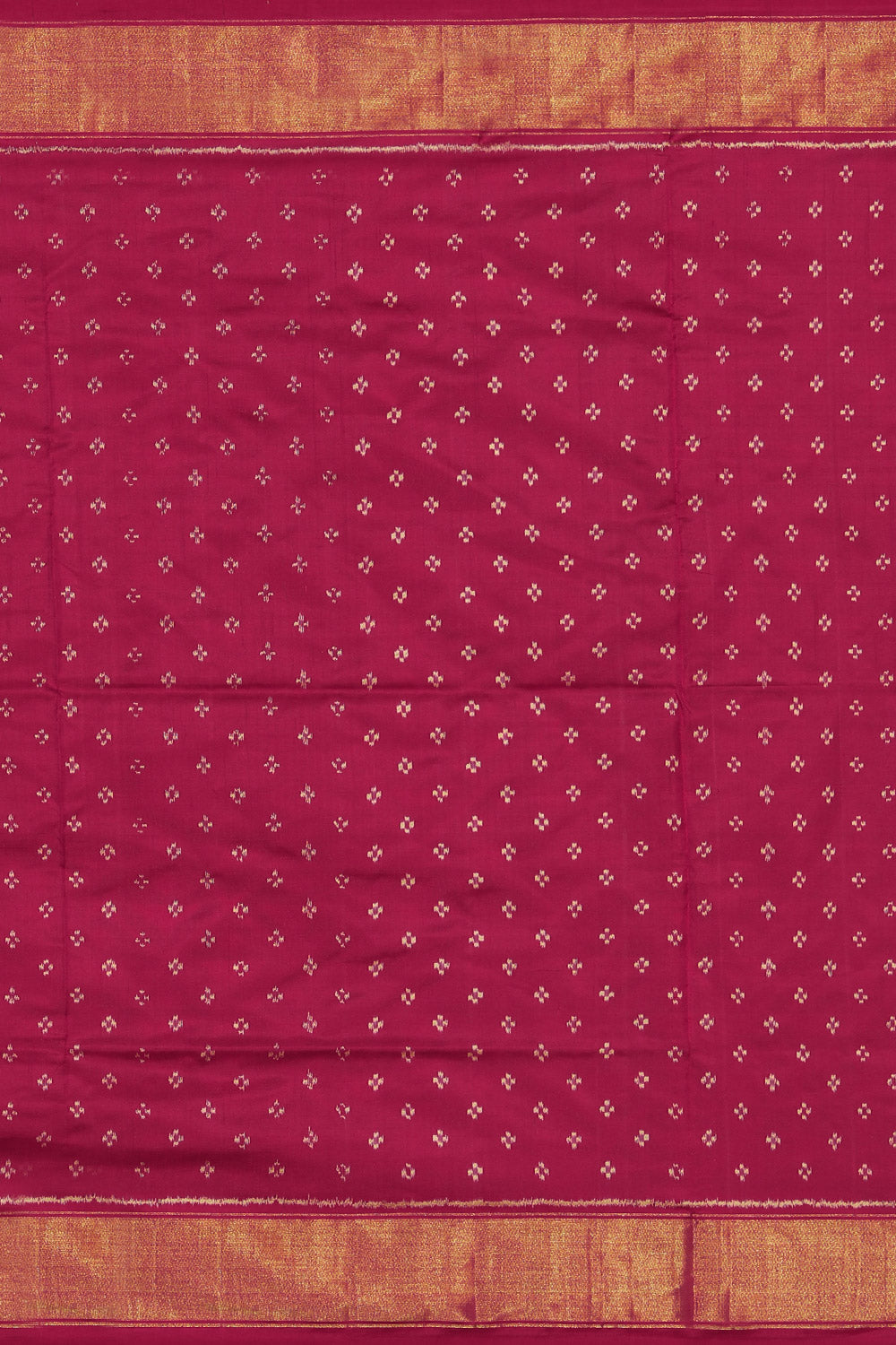 Image of Pochampally Silk Ikat Green Saree