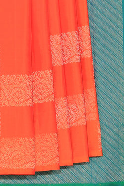 Collection of South Silk Orange Saree in a gallery layout