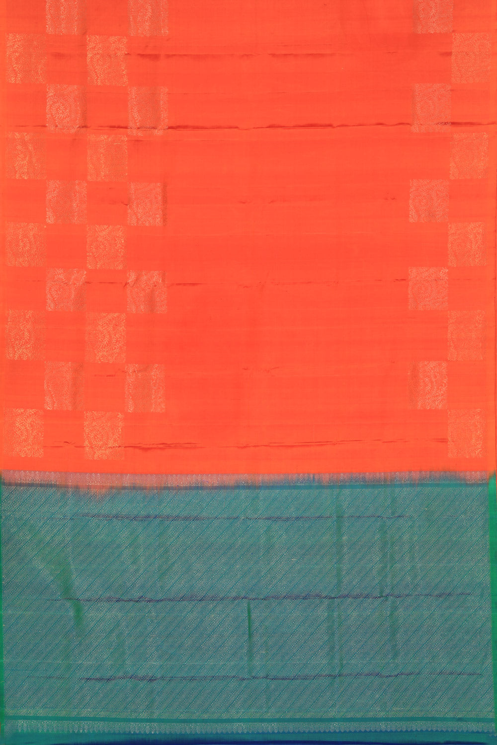 Image of South Silk Orange Saree