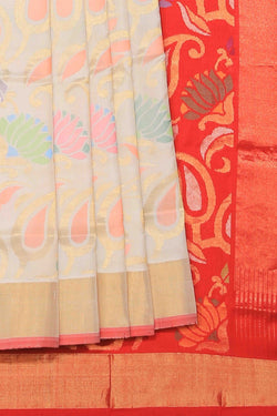 Image of Uppada Silk Off White Saree