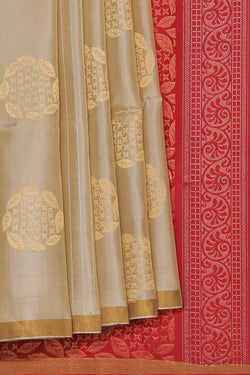 Collection of South Silk Beige Saree in a gallery layout