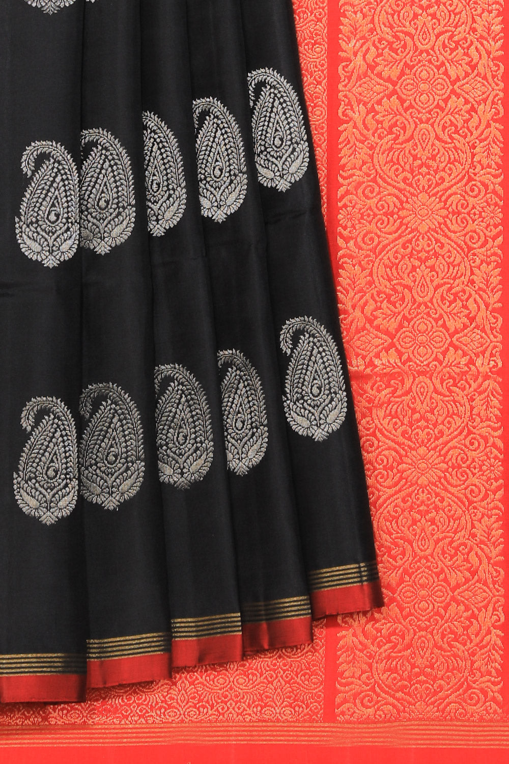 Collection of South Silk Black Saree in a gallery layout