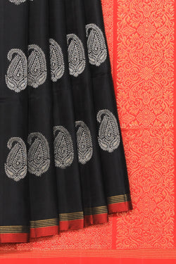 Collection of South Silk Black Saree in a gallery layout