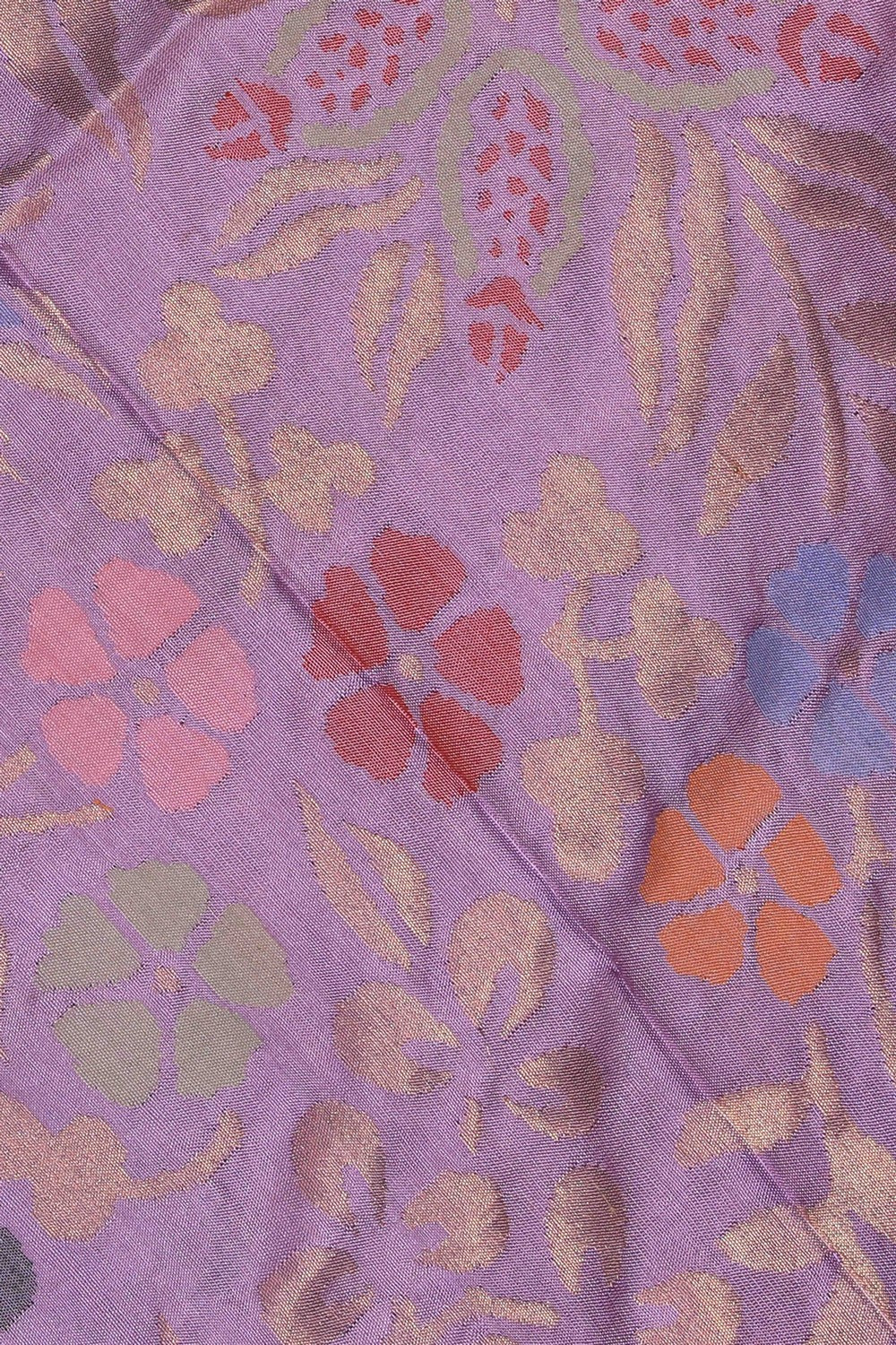 Collection of Uppada Silk Lavender Pink Dupatta in a gallery layout