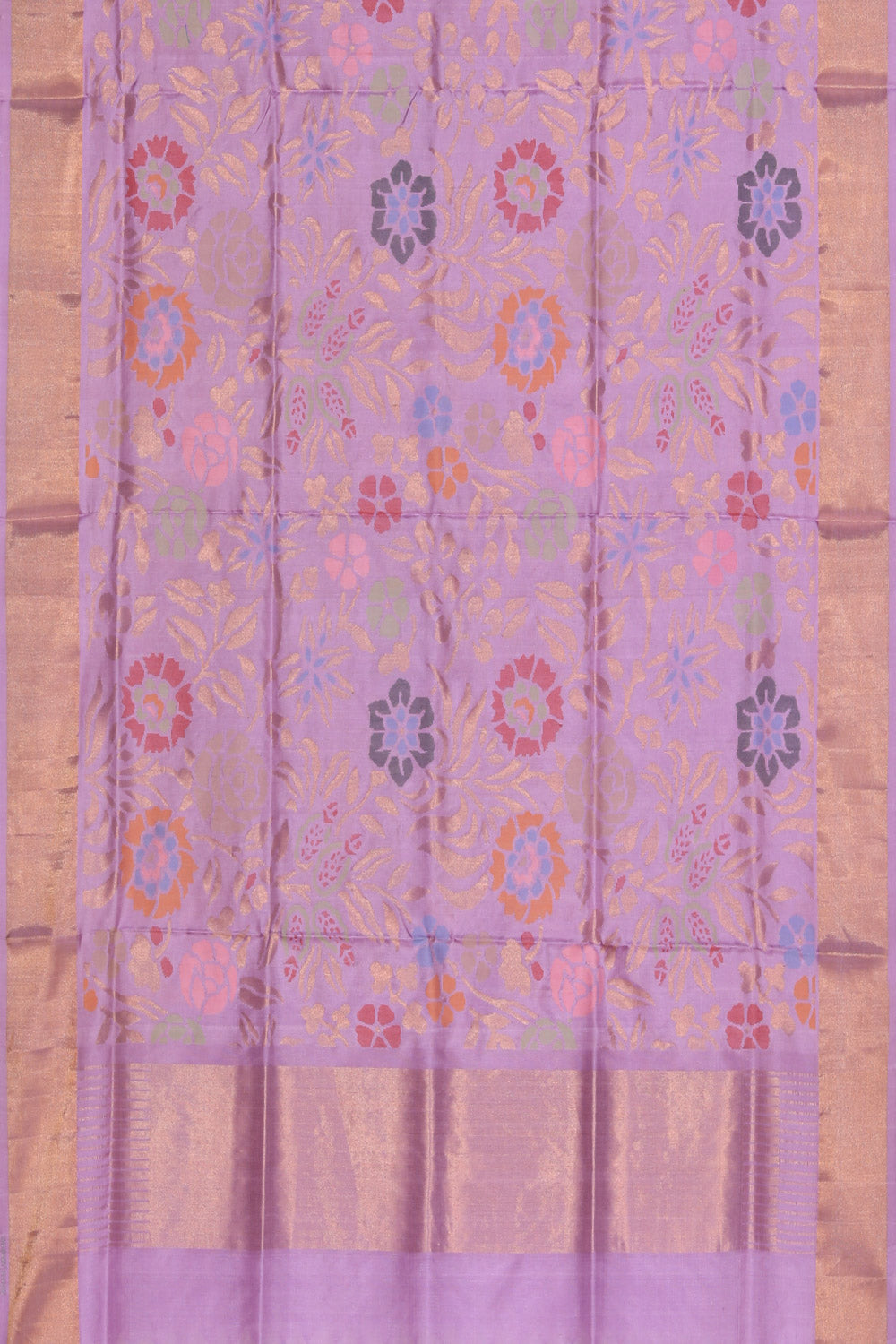 Collection of Uppada Silk Lavender Pink Dupatta in a gallery layout