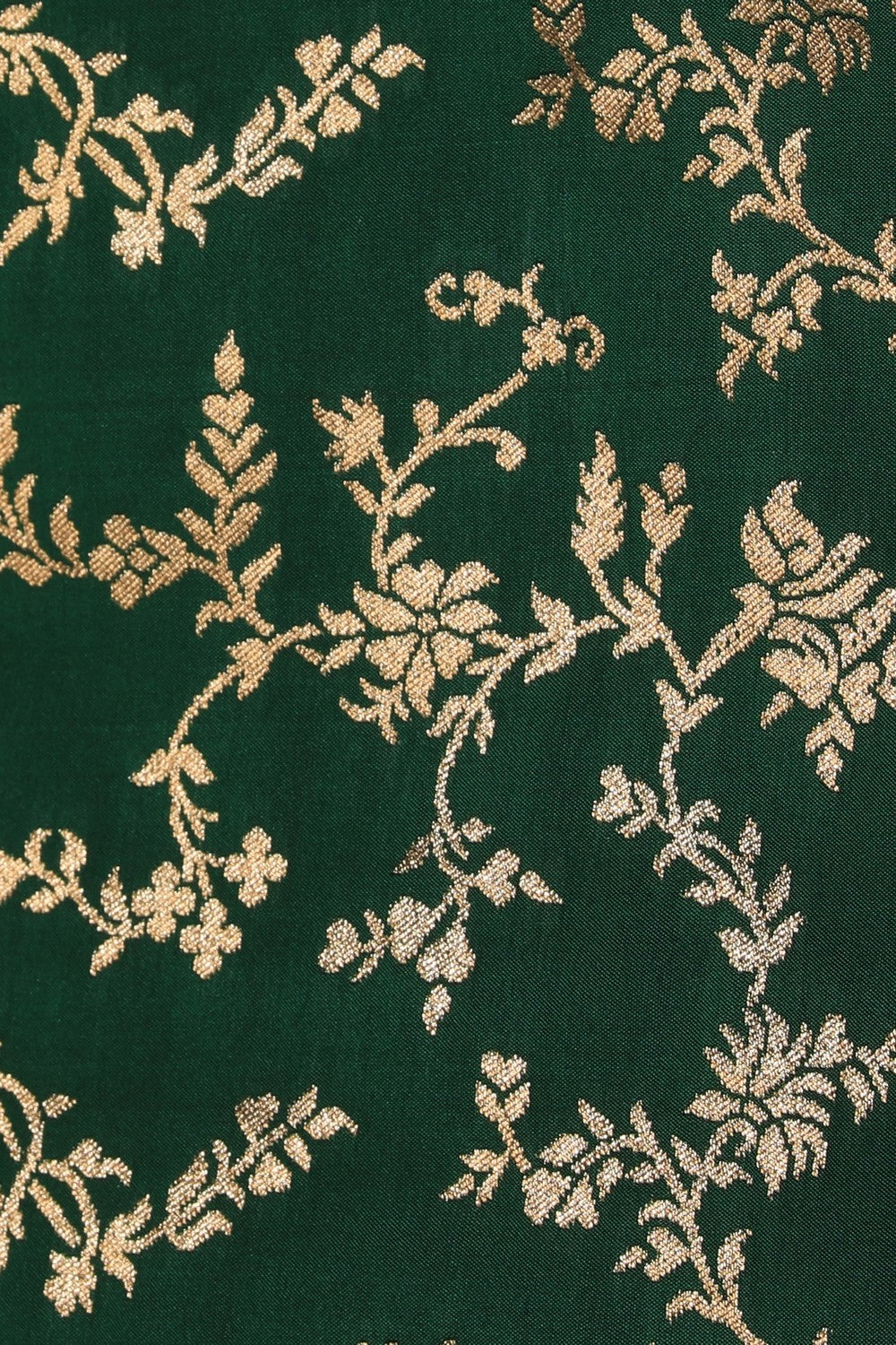 Image of Banarasi Silk Bottle Green Saree