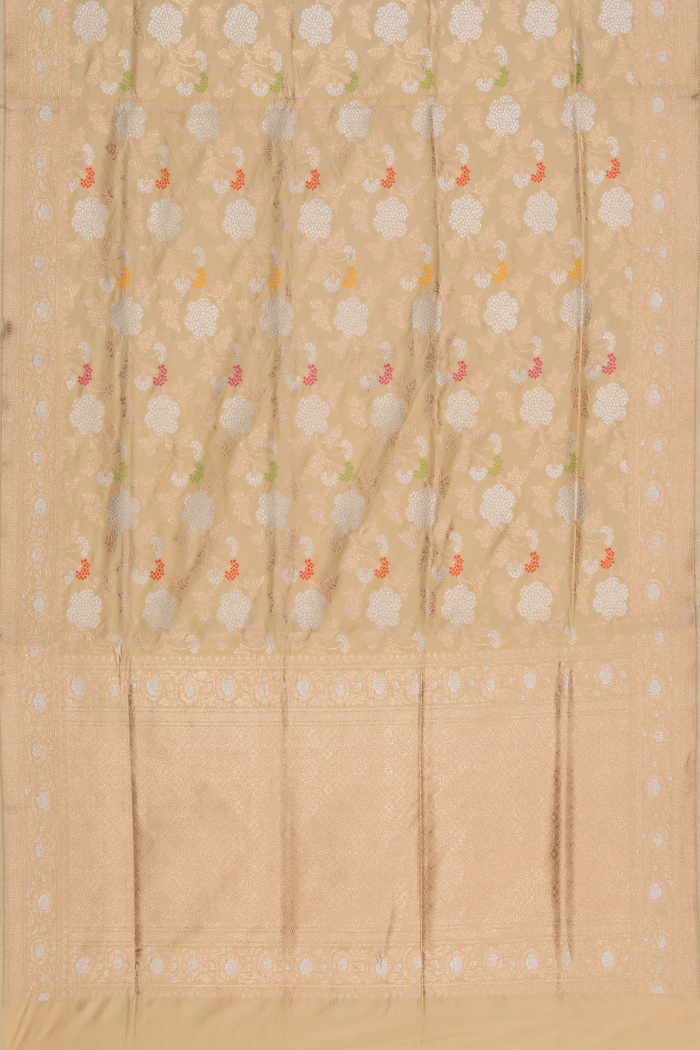 Collection of Banarasi Silk Beige Saree in a gallery layout