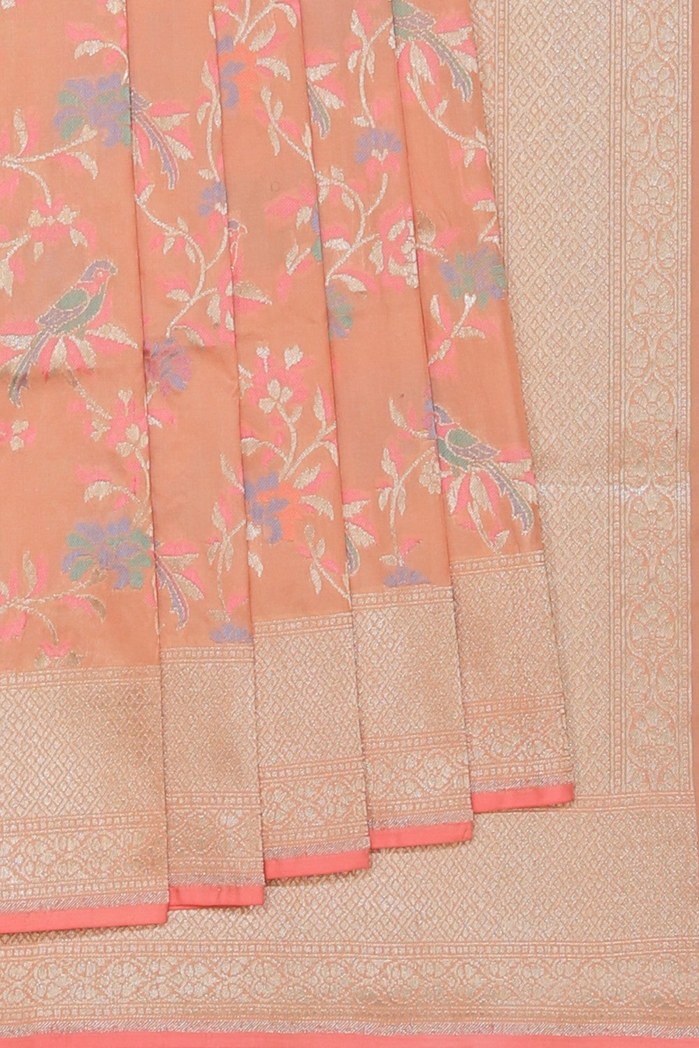 Collection of Banarasi Silk Pastel Peach Saree in a gallery layout