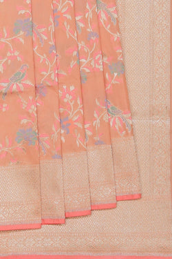 Collection of Banarasi Silk Pastel Peach Saree in a gallery layout