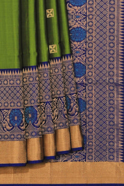 Collection of South Silk Green Saree in a gallery layout