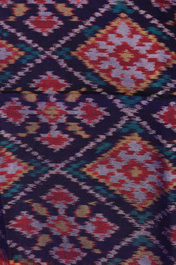 Image of Rajkot Ikat Silk Purple Dupatta