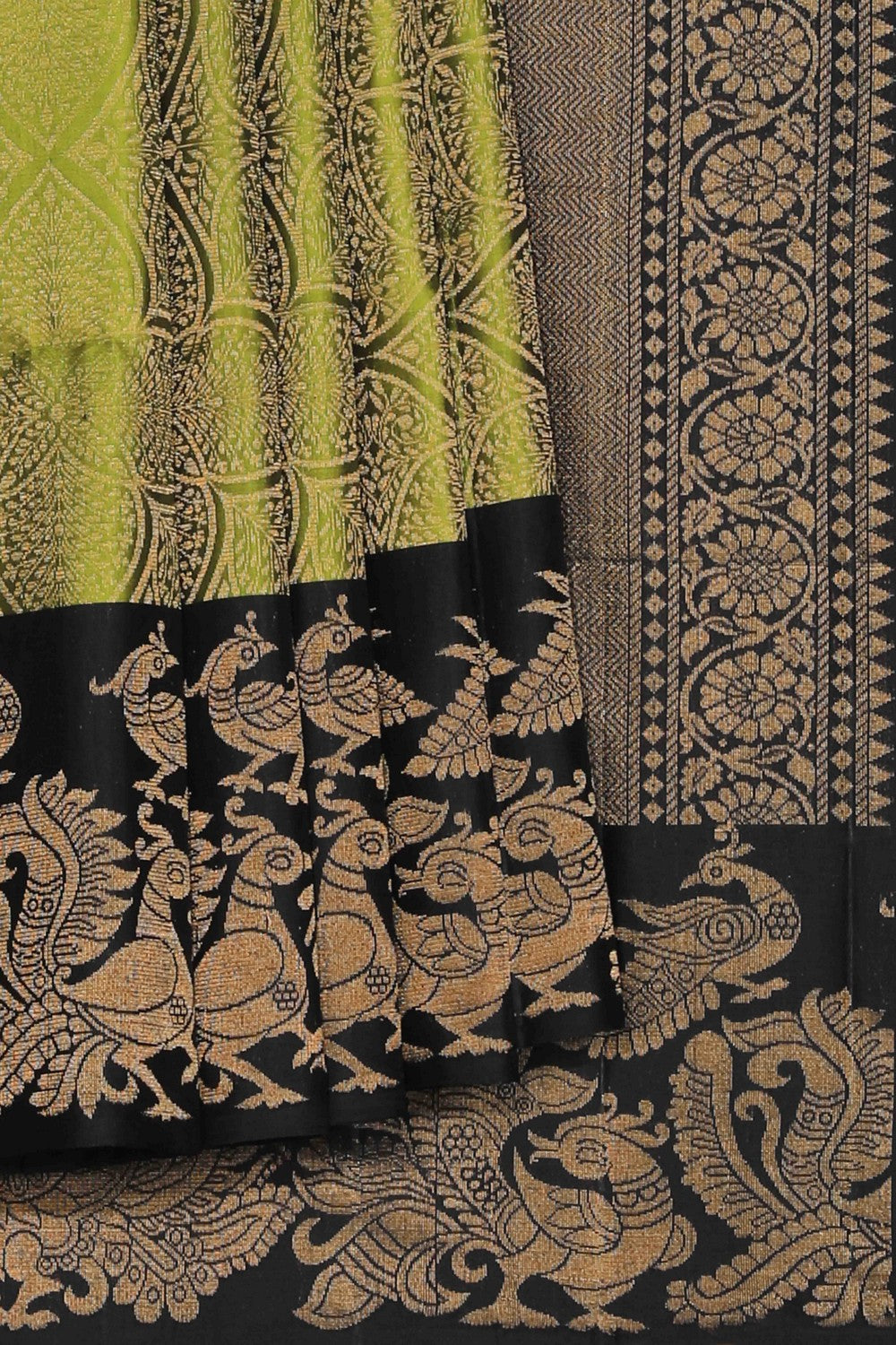 Collection of South Silk Green Saree in a gallery layout