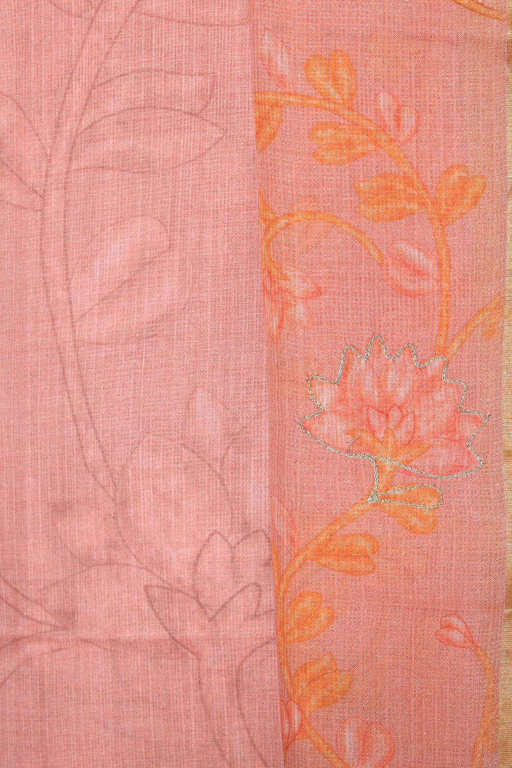 Image of Kota Silk Unstitched Suit With Dupatta (3 Pcs Set)