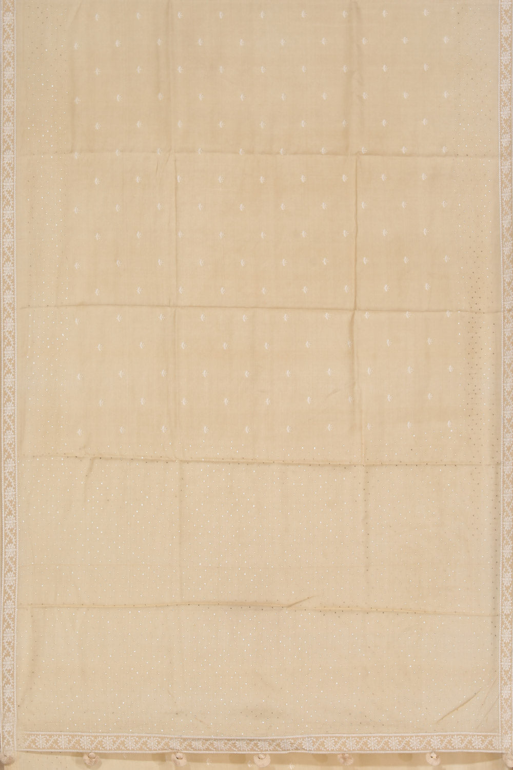 Collection of Tussar Silk Ivory Off-White Saree in a gallery layout