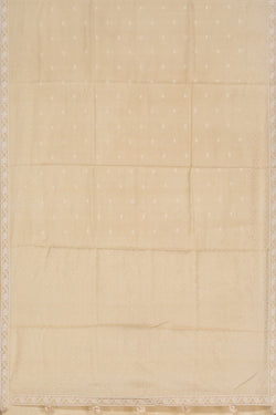 Collection of Tussar Silk Ivory Off-White Saree in a gallery layout