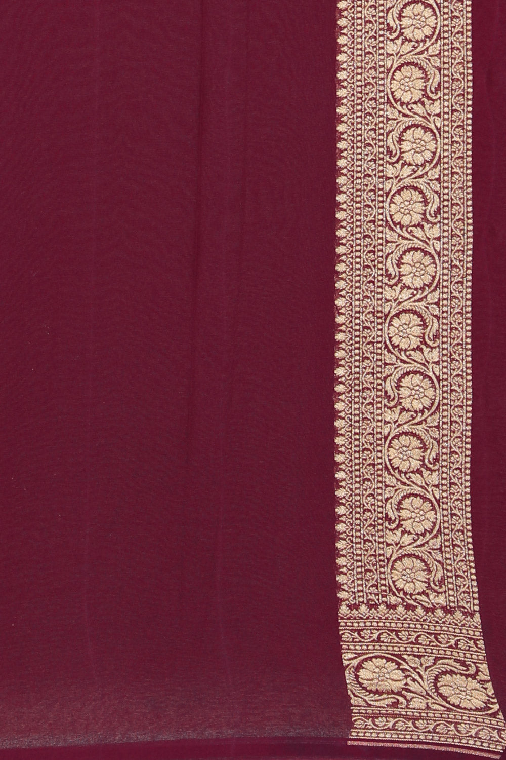 Collection of Banarasi Georgette Deep-Wine Violet Saree in a gallery layout