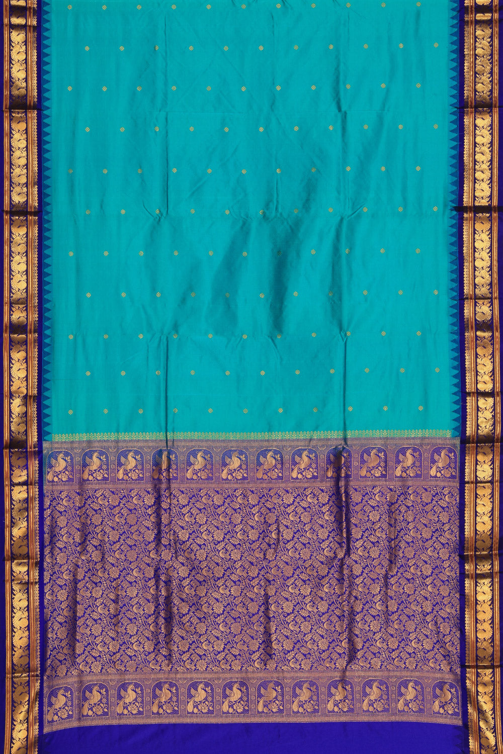 Narayanpet Silk Sea Green Saree