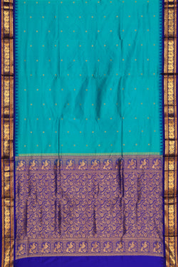 Image of Narayanpet Silk Sea Green Saree