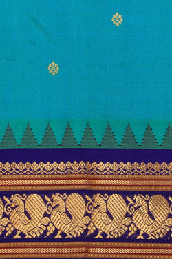 Image of Narayanpet Silk Sea Green Saree