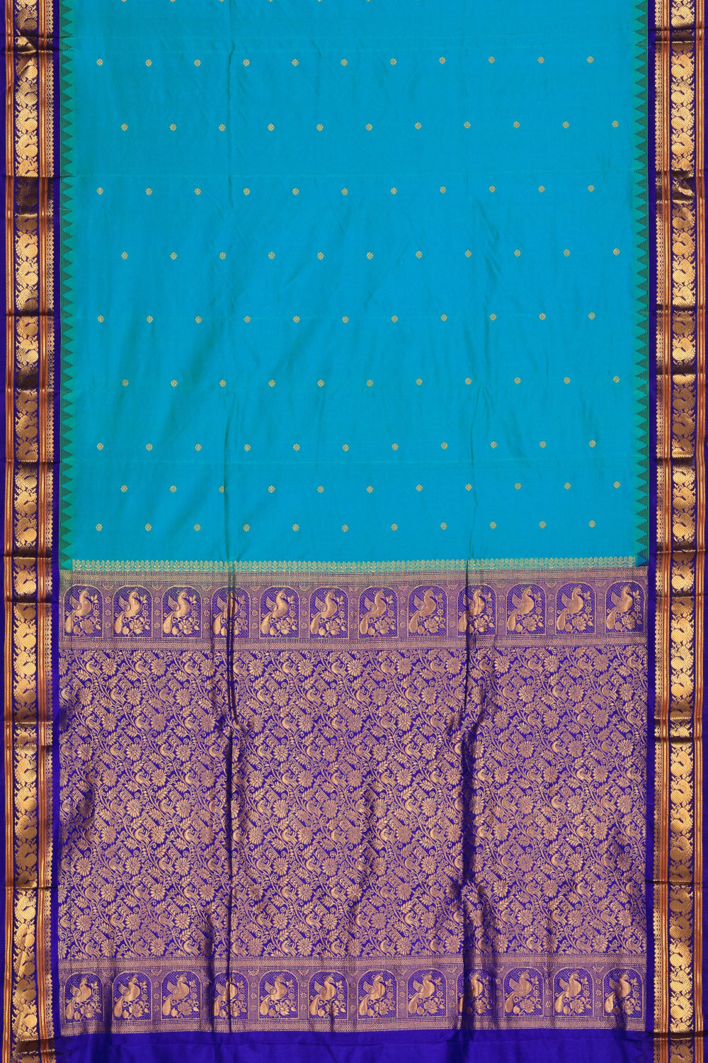 Narayanpet Silk Sea Green Saree