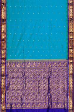 Image of Narayanpet Silk Sea Green Saree