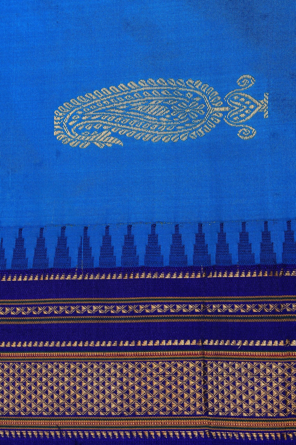 Narayanpet Silk Blue Saree