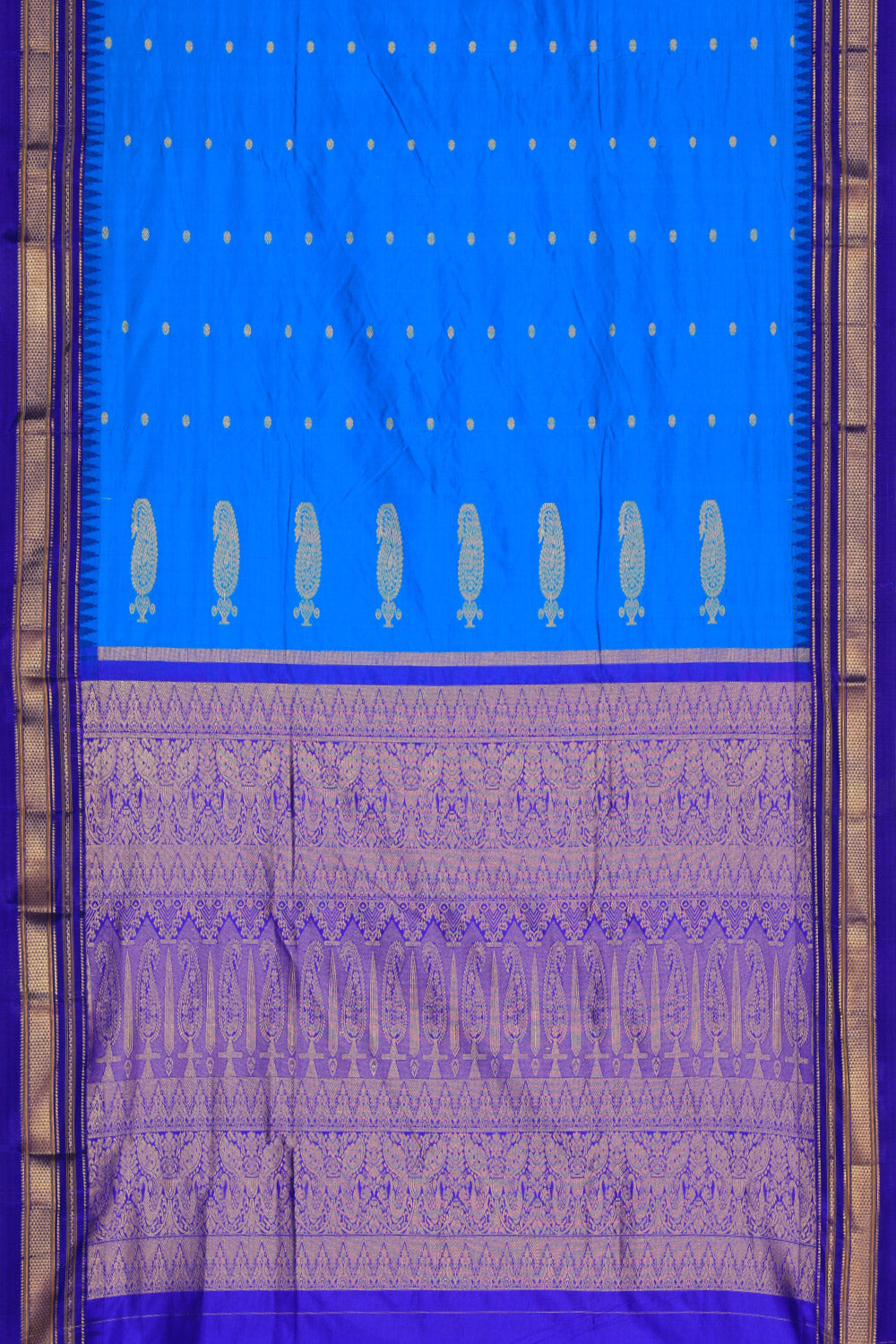 Narayanpet Silk Blue Saree