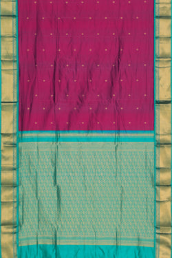 Image of Narayanpet Silk Violet Saree