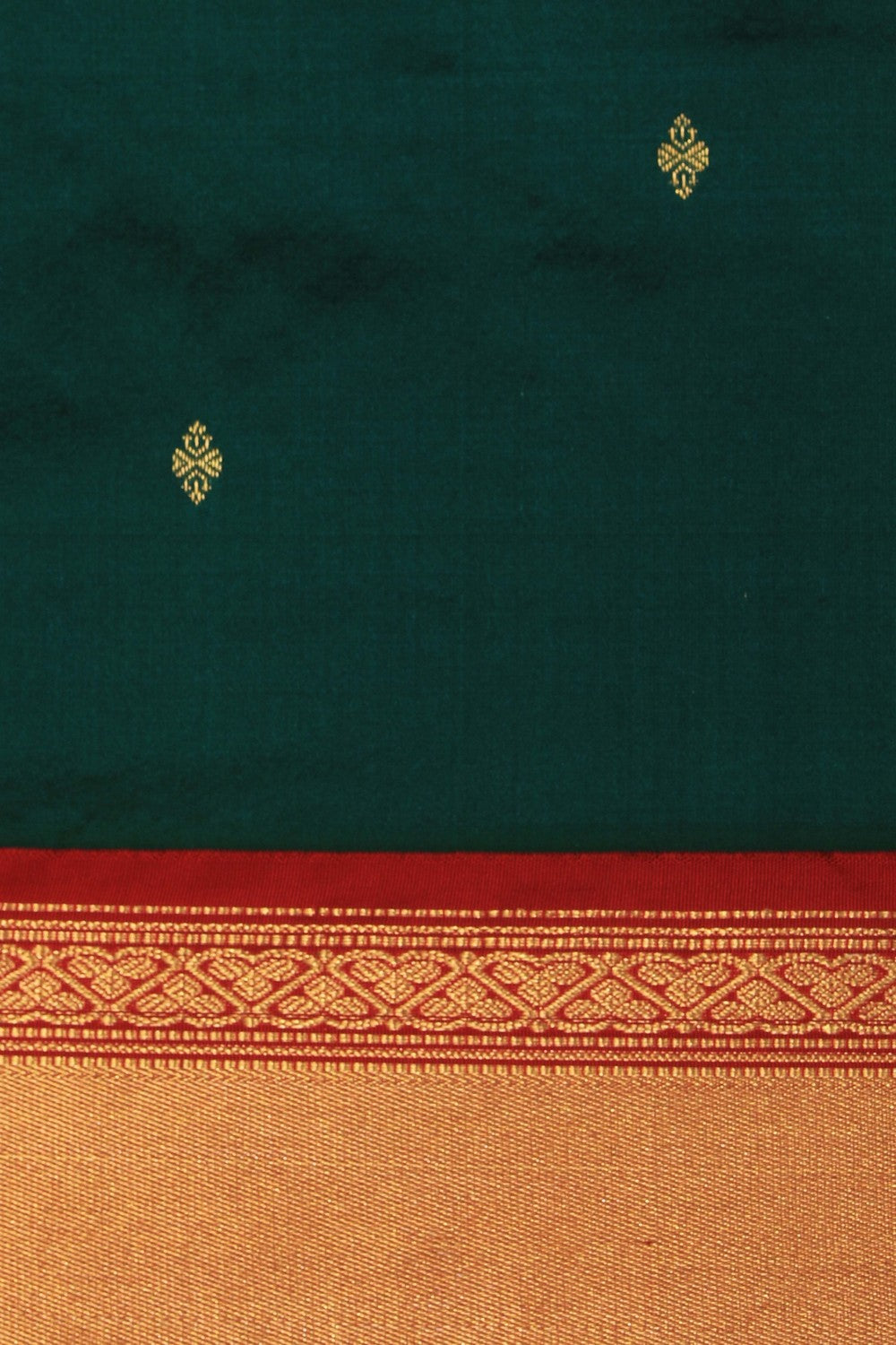 Narayanpet Silk Leaf Green Saree