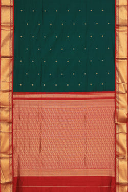 Image of Narayanpet Silk Leaf Green Saree