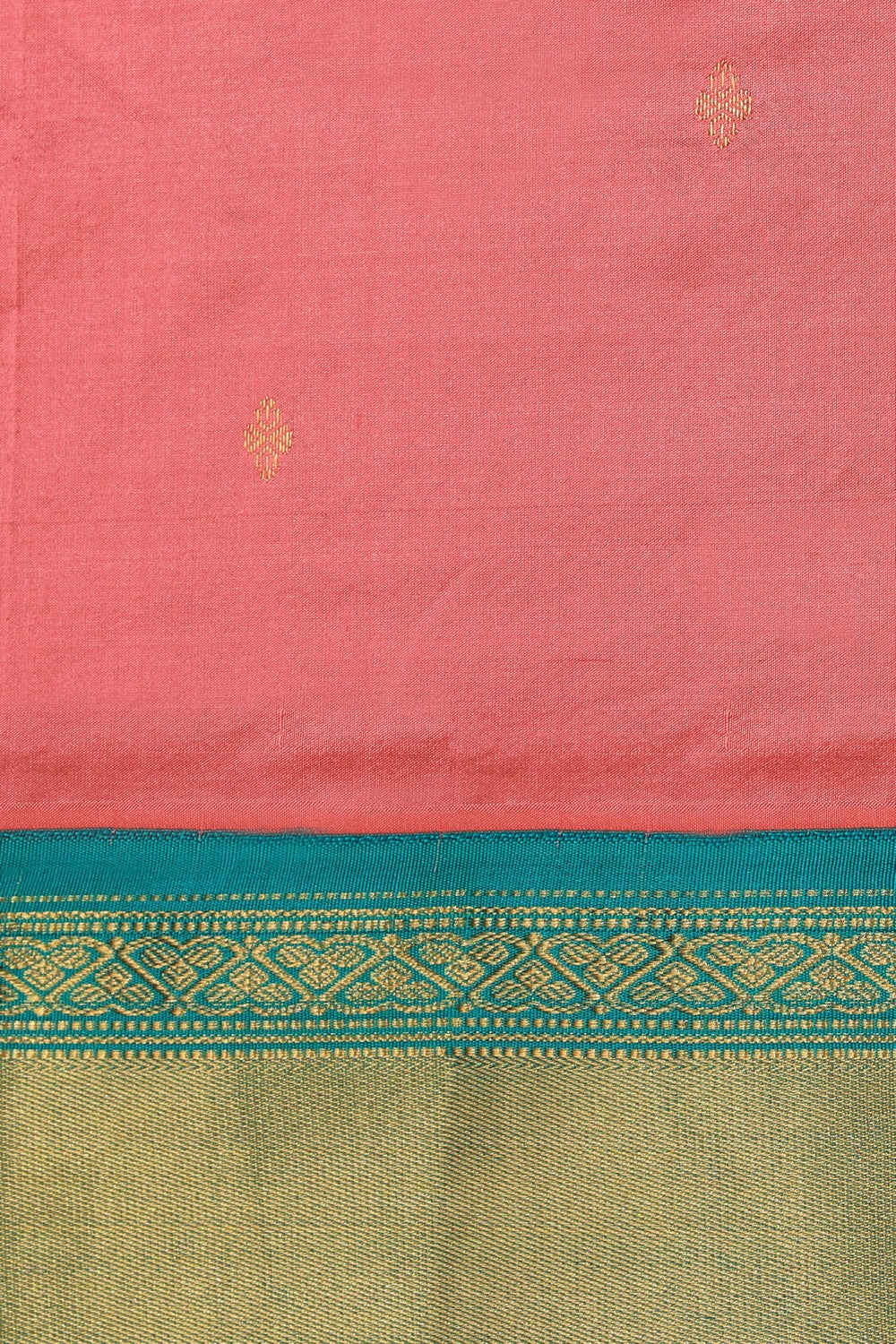 Narayanpet Silk Coral Pink Saree