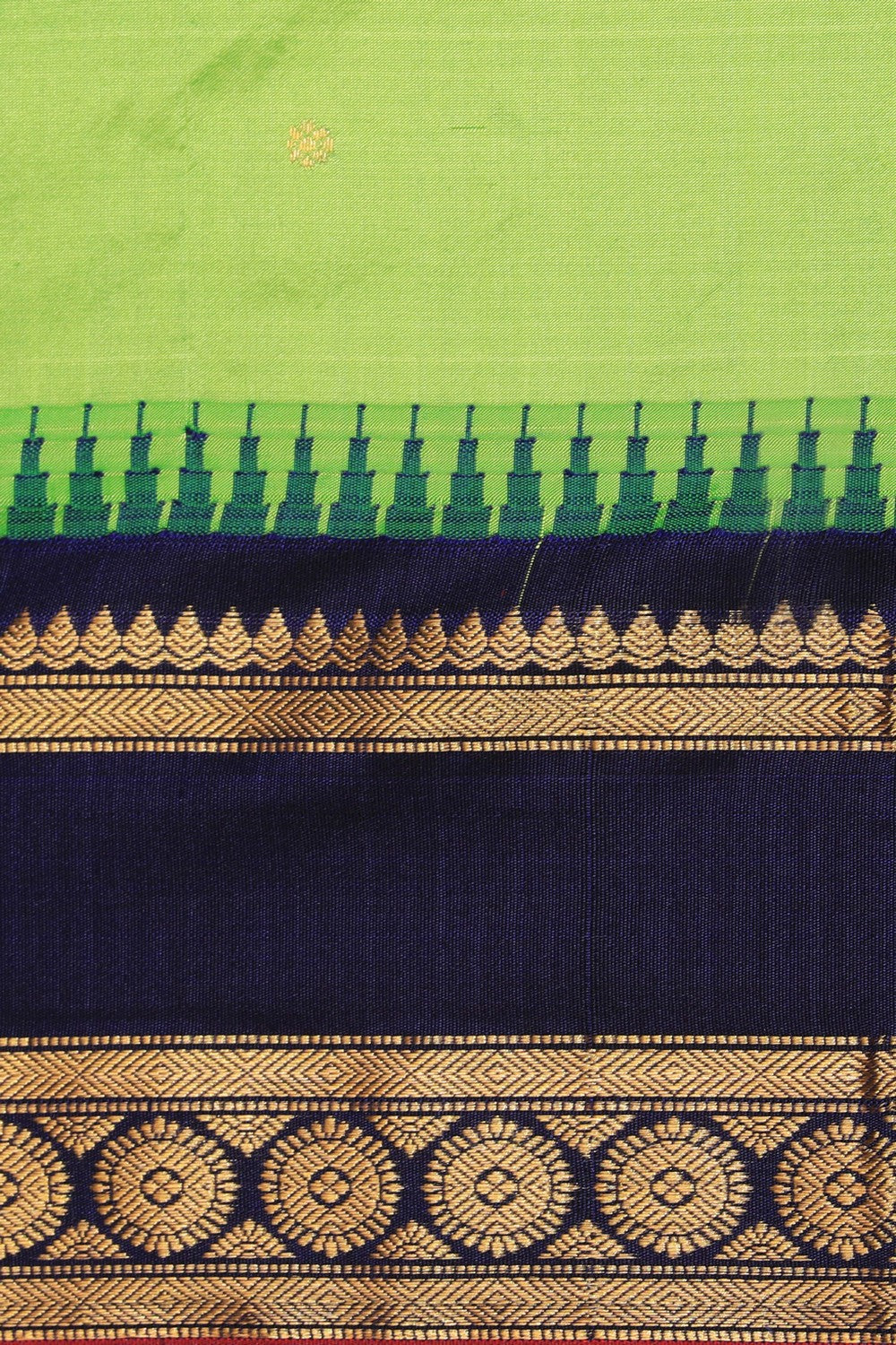 Narayanpet Silk Green Saree