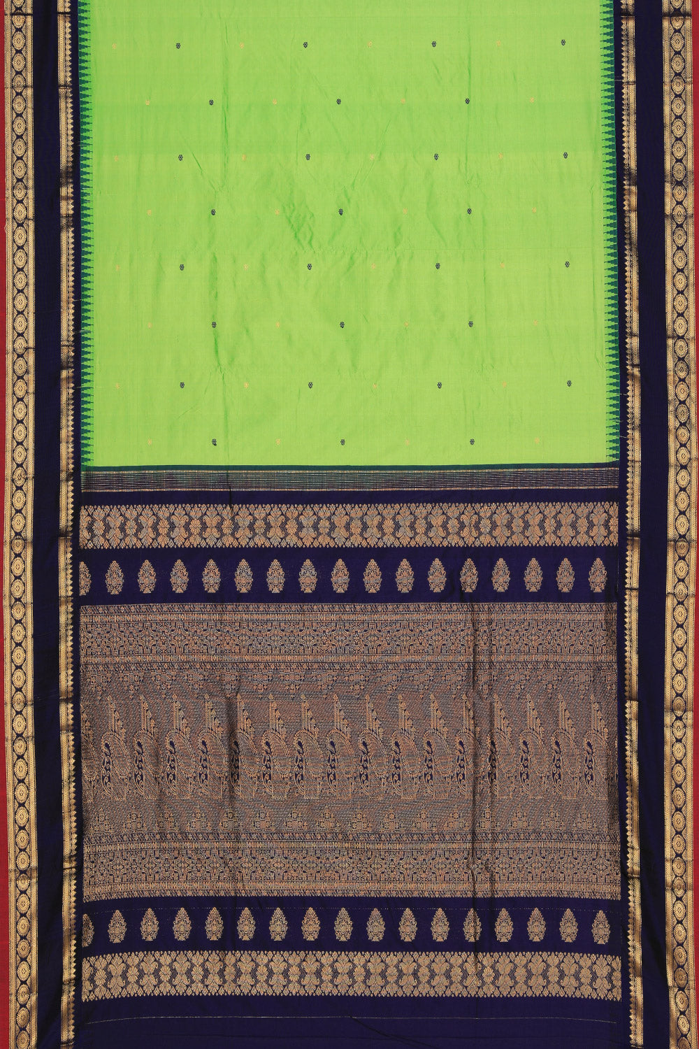 Narayanpet Silk Green Saree