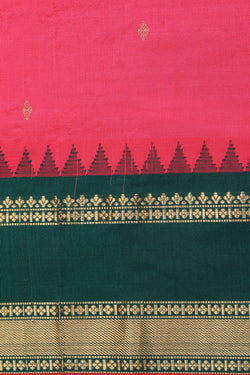 Image of Narayanpet Silk Pink Saree