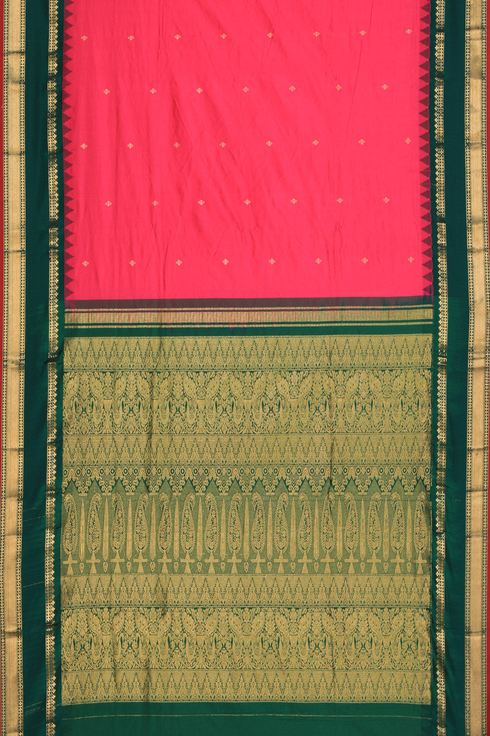 Image of Narayanpet Silk Pink Saree