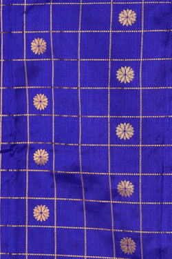 Image of Narayanpet Silk Blue Saree