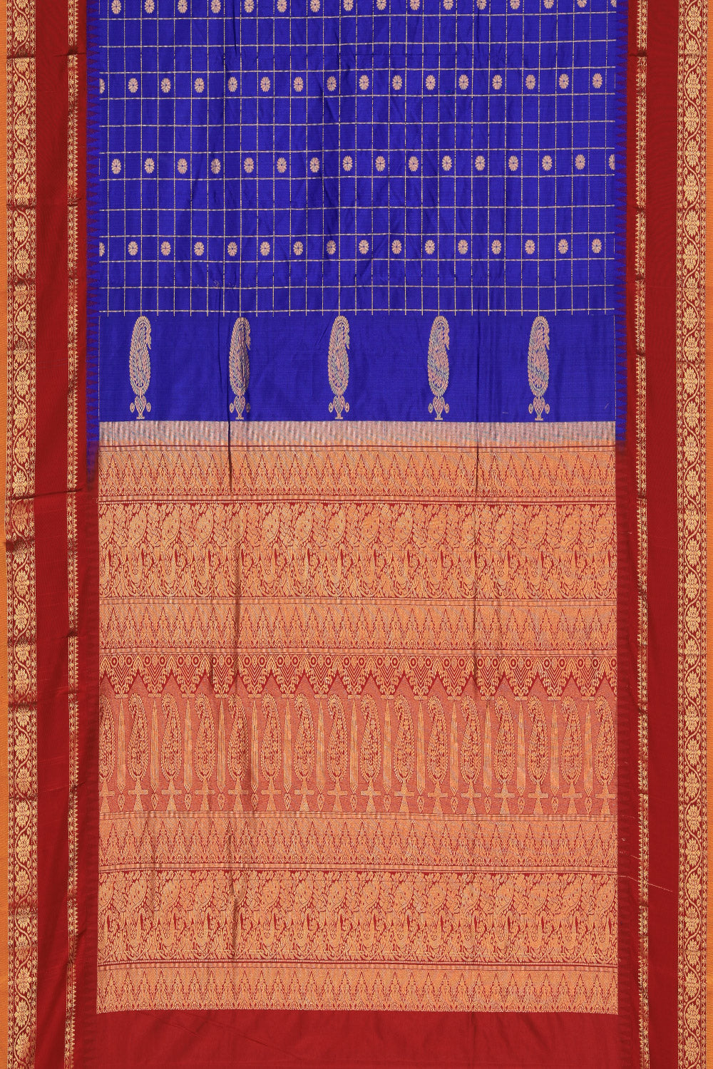 Narayanpet Silk Blue Saree