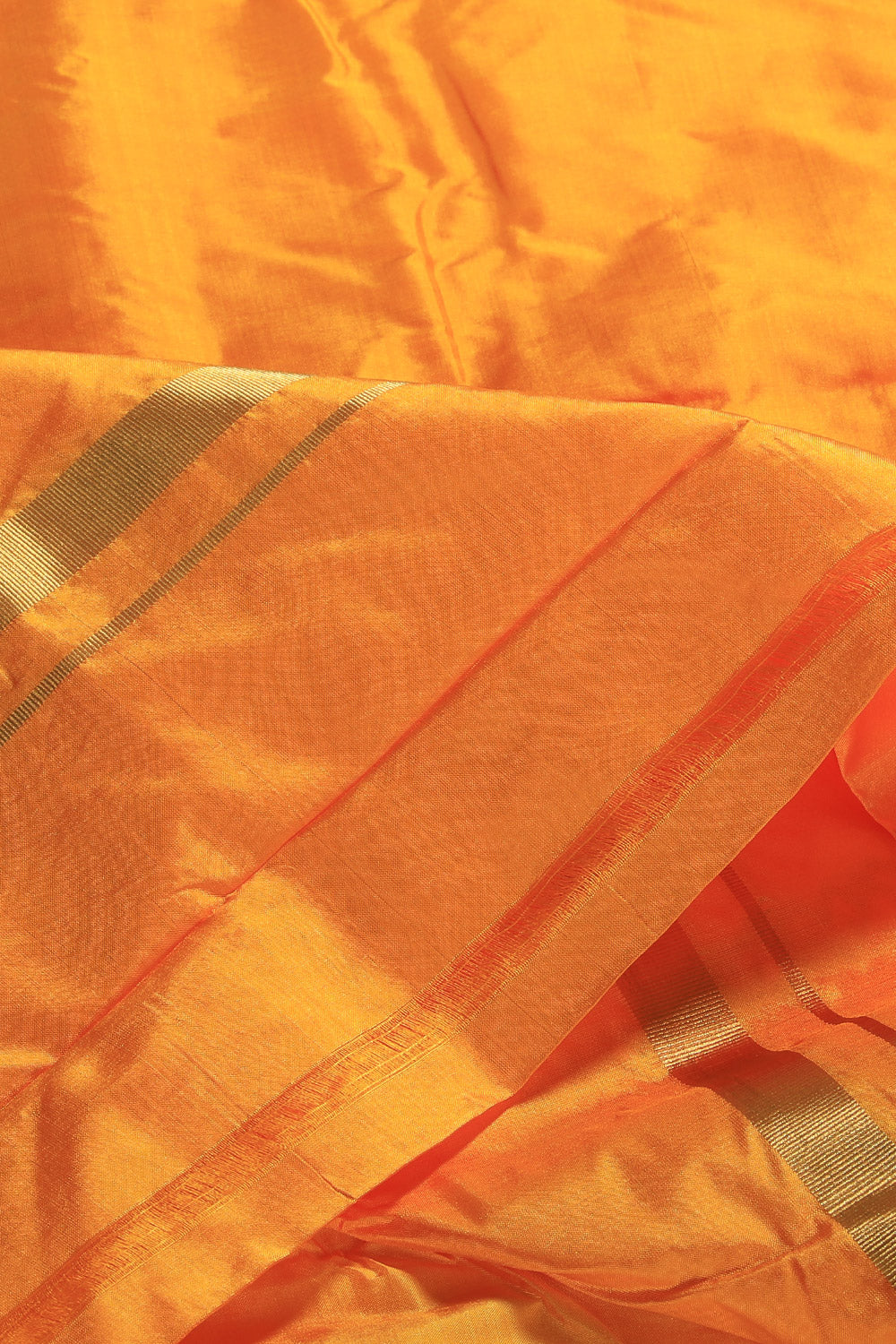 Kanchi Silk Traditional Orange Dhoti With Kanduva (8 X 4)