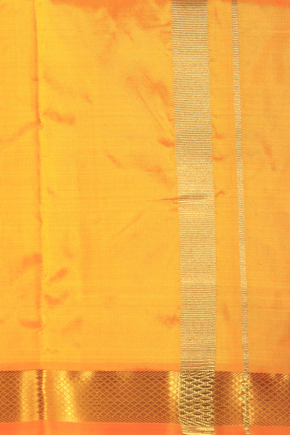 Kanchi Silk Traditional Orange Dhoti With Kanduva (8 X 4)