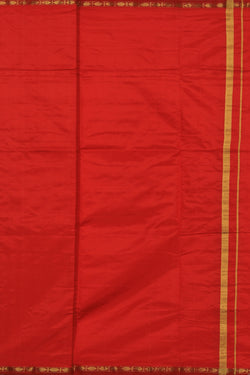 Image of Kanchi Silk Traditional Red Dhoti With Kanduva (8 X 4)