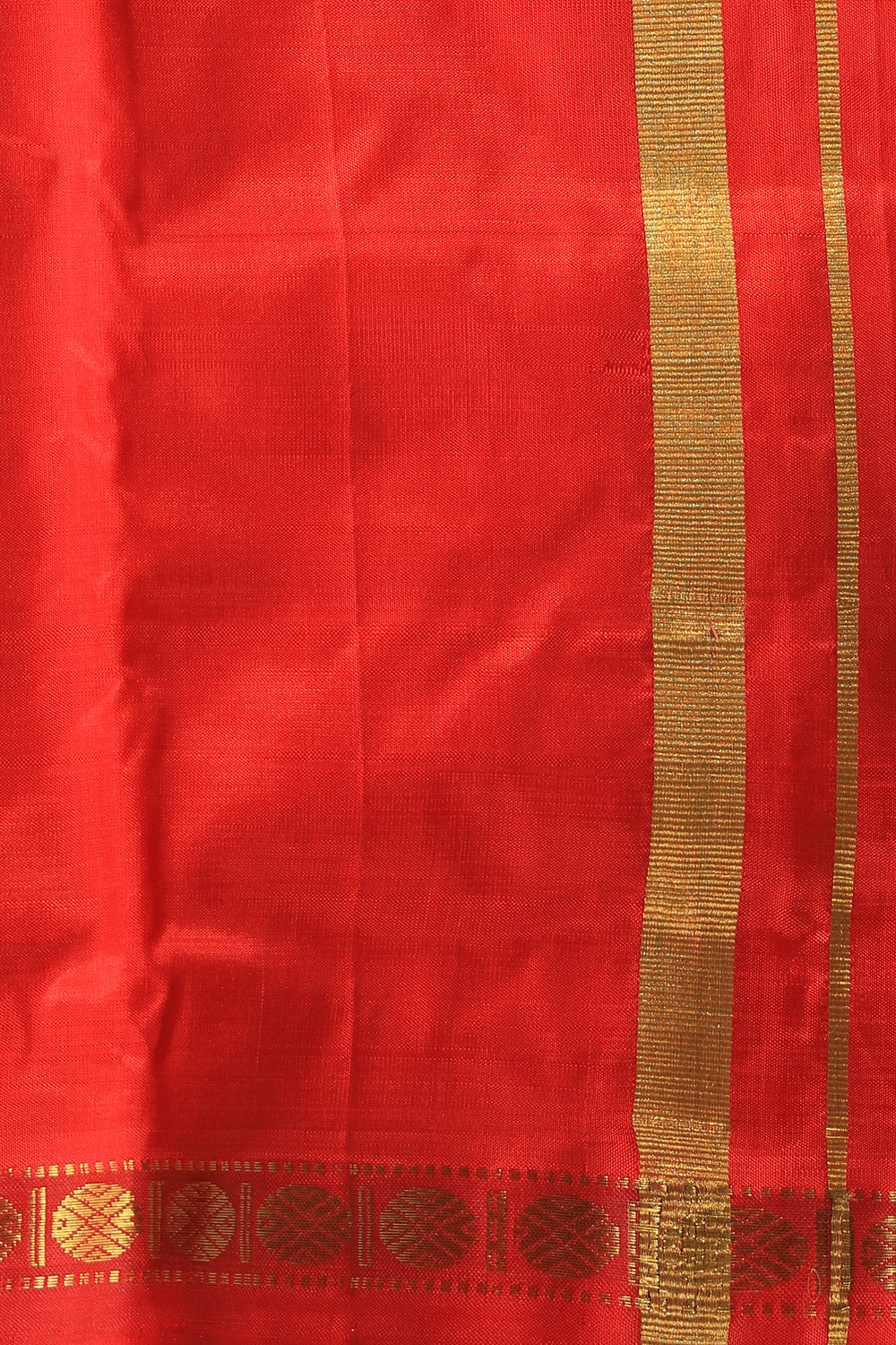 Kanchi Silk Traditional Red Dhoti With Kanduva (8 X 4)