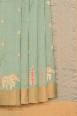 Image of Chanderi Pastel Green Saree