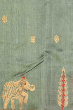 Image of Chanderi Pastel Green Saree