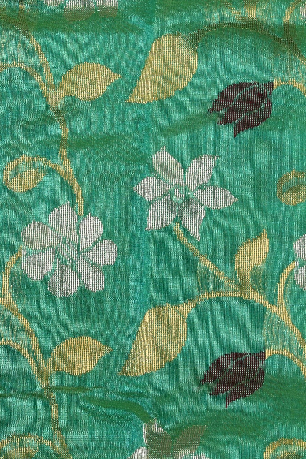 Collection of Chanderi Green Saree in a gallery layout