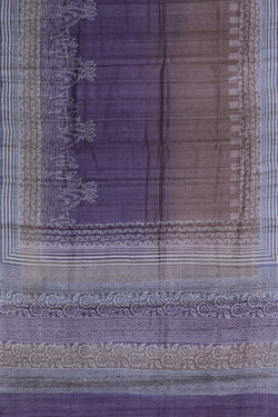 Collection of Tussar Silk Purple Saree in a gallery layout