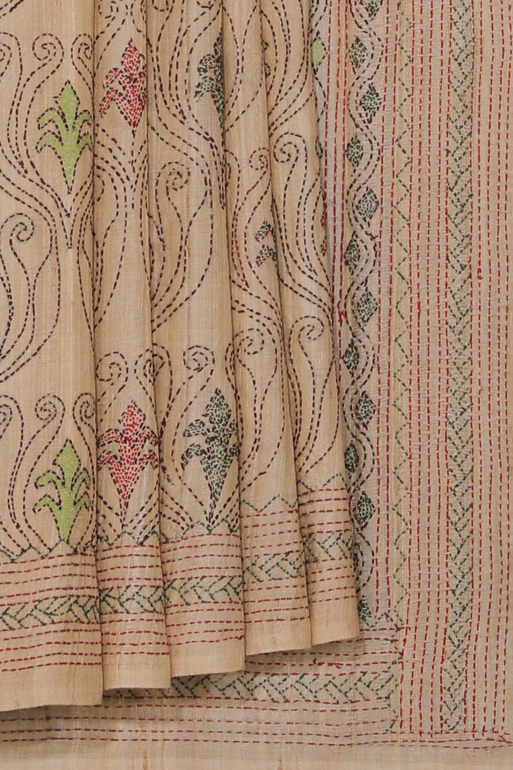 Collection of Tussar Silk Beige Saree in a gallery layout